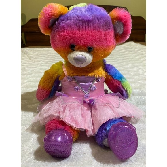 Build A Bear Multi-colored Bear with Outfit - Picture 1 of 5